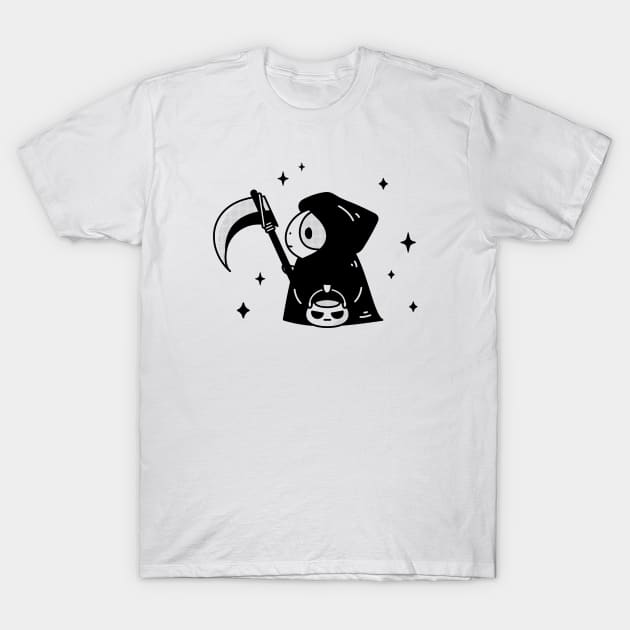 Bubu and Moonch, Guinea Pig Grim Reaper T-Shirt by Noristudio